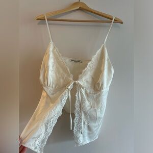 Abercrombie Satin + Lace Cami